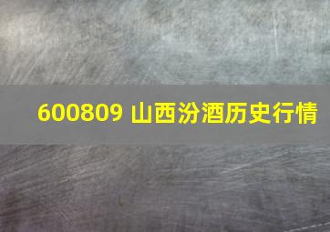 600809 山西汾酒历史行情